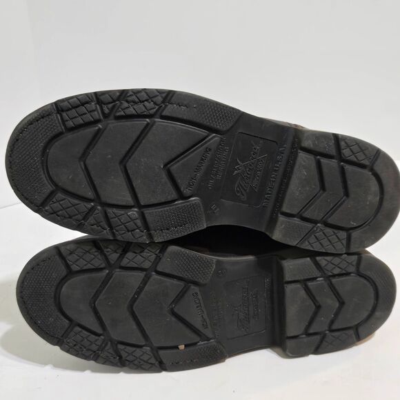 Mens Thorogood Dark Brown Leather Pull On Work Boots Sz 8.5 D 814-4222 USA Biker - Picture 7 of 9